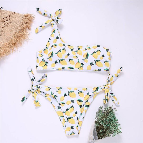 

2020 fashion womens bikinis summer swimwear women bikini one shoulder sets asian size s-l, White;black