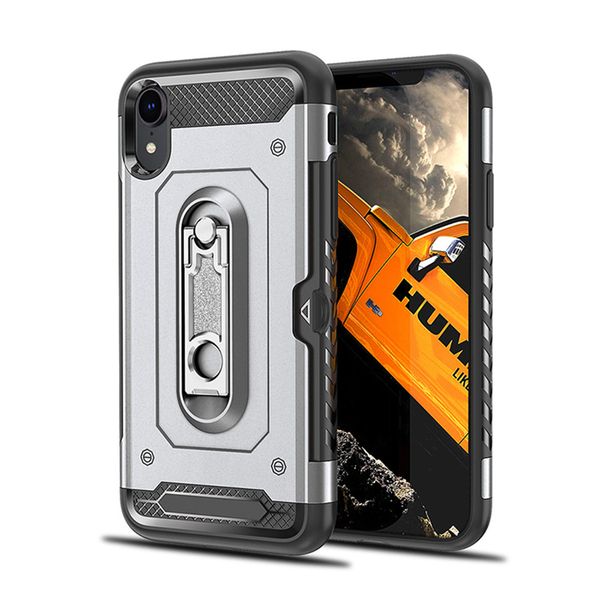 

hummer armor mobile phone case with stand for card for:iphone 6s 7 8 xs xr max samsung galaxys9 s10 note9 plus 2019