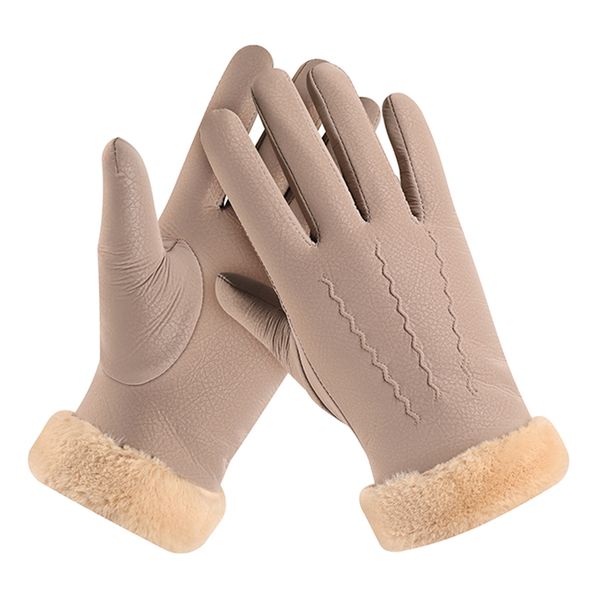 

windproof cycling gloves winter warm touch screen gloves women, Black;green