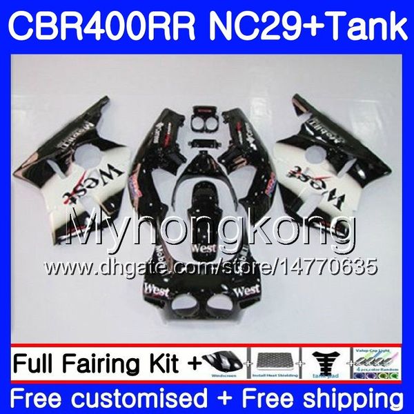 

kit for honda black west nc29 cbr400 rr cbr400rr 94 95 96 97 98 268hm.16 cbr 400 rr nc23 cbr 400rr 1994 1995 1996 1997 1998 1999 fairings