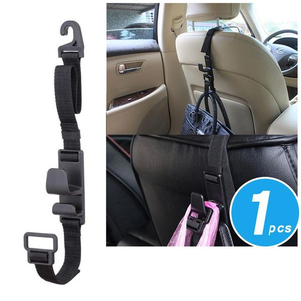 

universal adjustable car back seat headrest hook grocery bag hanger holder