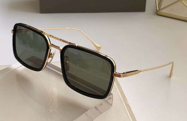 

rectangle sunglasses gold black frame green lens 134 eight sun glasses designer sunglasses shades new with box, White;black