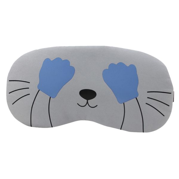 

out1 pcs cartoon eye mask soft padded sleep travel shade cover rest relax sleeping blindfold a0401, Blue;gray