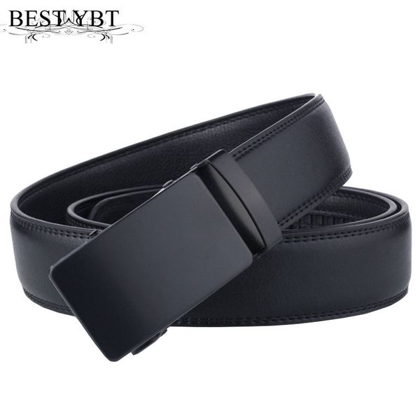 

ybt men imitation leather belt alloy automatic buckle belt business affairs casual fashion men sale, Black;brown