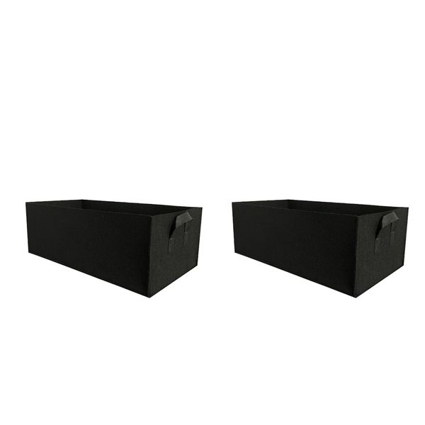 

set of 2 garden grow bags pot container for plants flowers eco material