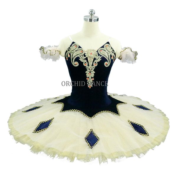 

professional new coming kids girls navy velvet tutus ballet, Black;red