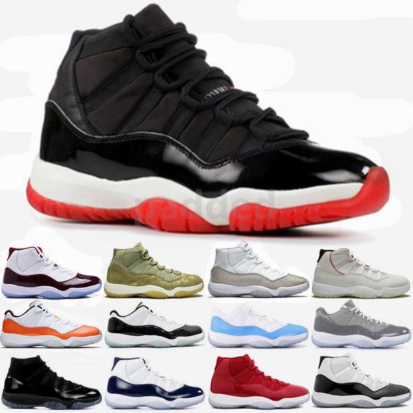 

11s basketball shoes bred 2019 concord 45 platinum tint barons designer sneakers 11 low heiress cool grey mens women sports shoe size 36-47, White;red