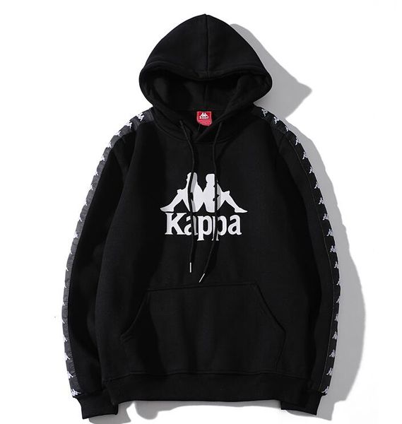 

classic men's and women's hoodie classic vyp kappa retro printed black and white wild pullover casual sweatshirt