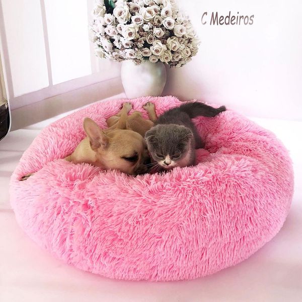 

winter small dog cat cave sleeping bed warm plush round cushion nest pet supply new arrival