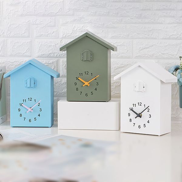 

modern house fashion wall bird cuckoo hanging alarm clock decor timing silent scanning movement same time