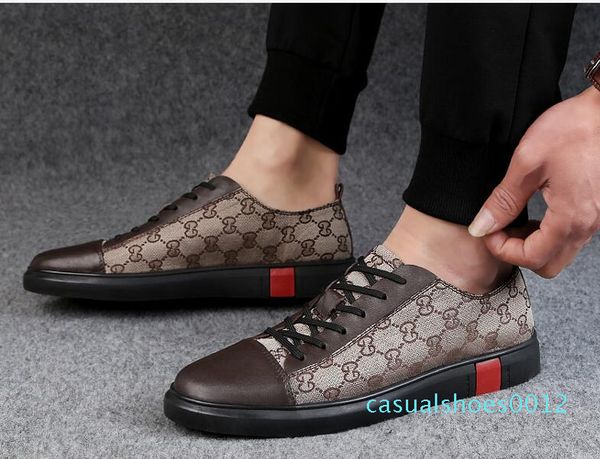 

2019 new style fashion high men shoes spikes sneakers luxury designer rivets flat walking shoe dress party wedding shoe c12, Black