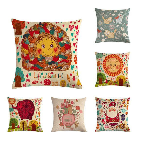

мультфильм письмо лифт есть beaufiful подушка обложка вс рождество home decor декоративные подушки обложка бросьте наволочки для подарка zy6