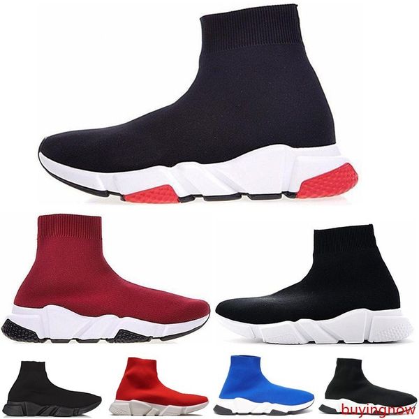 

2019 designer socks shoes fashion luxury men women sneakers speed trainer black white blue pink glitter mens trainers casual shoe runner