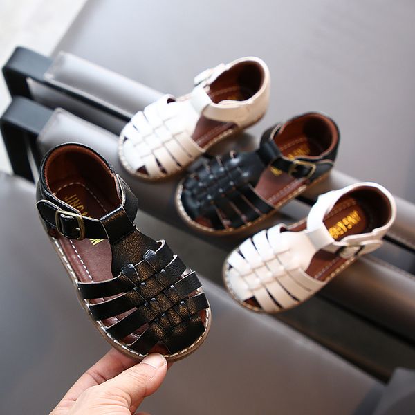 

летние девушки детский досуг сандалии тканые принцесса мягкое дно пляжная обувь детская обувь девушки сандалии t200411, Black;red