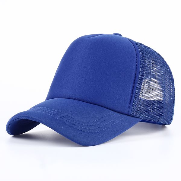 

6 color wholesale mens plain trucker hats for spring summer womens blank mesh snapback caps men foam net snap back cap, Blue;gray