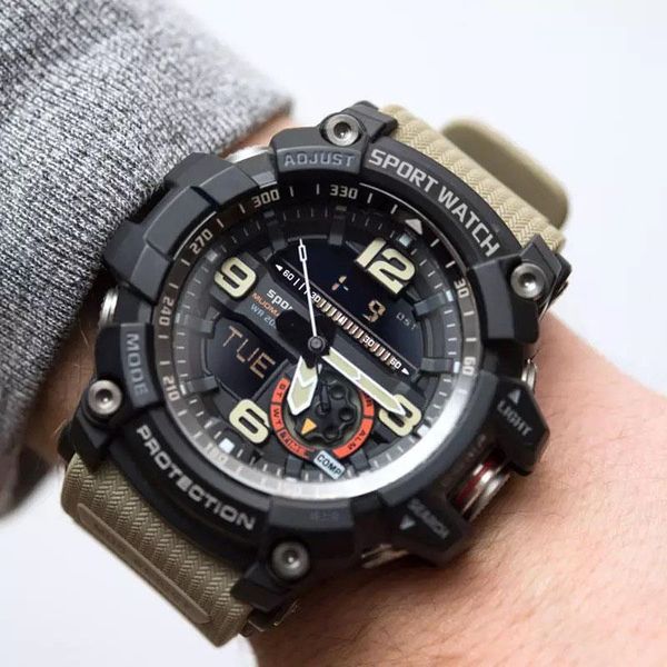 

2018 g sport watch resistant men led watch digital quartz wristwatches relogio masculino, Slivery;brown