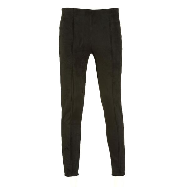 

suede leggings, Black