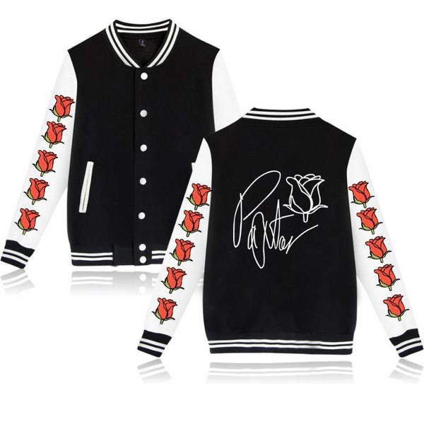 

new 2020 web celebrity payton moormeier pytn print baseball sweatshirt casual baseball jacket men/women clothes, Black;brown