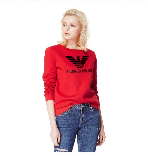 

весна женщин шею футболка с длинным рукавом роскошный европейский и американский стиль хлопок eaa777 письмо мужчины леди рубашка черный белы, White