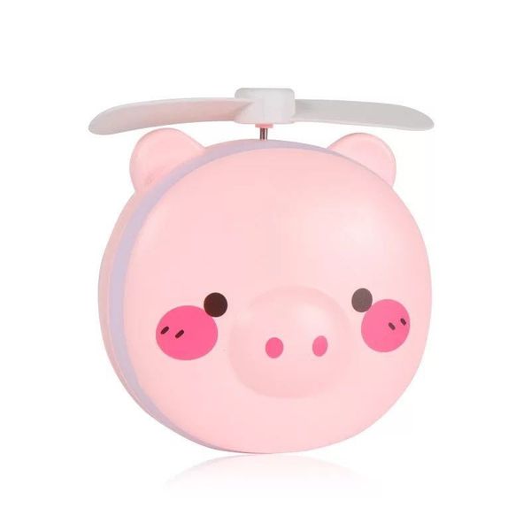 

led mini fan portable handle usb charging pig fan with makeup mirror and fill light for family travel tools party favor gifts fa2039