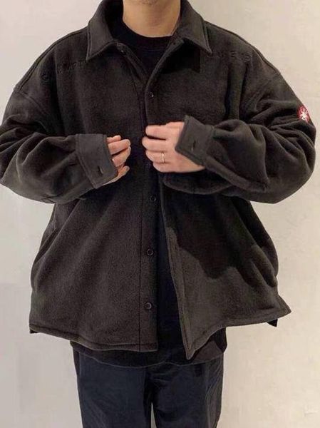 

new cavempt jacket men women double faced fieece winter thick warm cavempt coats fashion oversized jackets, Black;brown