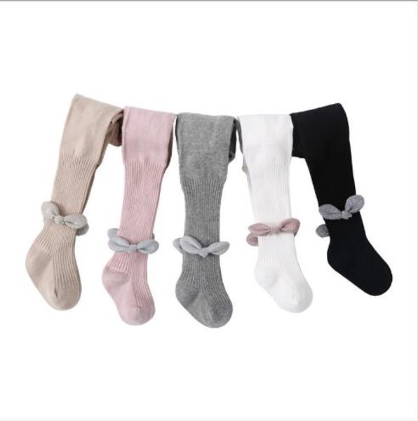 

autumn and winter new children's pantyhose combed cotton baby leggings bow accessories boneless girls leggings, Blue