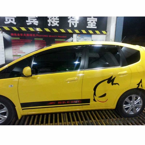 

2pcs/set car modified whole body stickers rabbit pull decals
