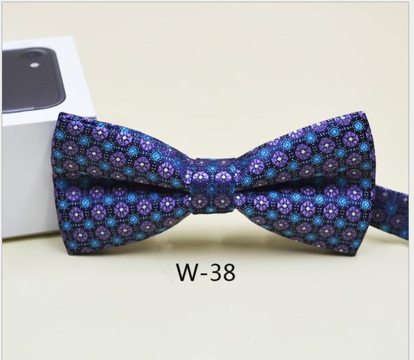 

2019 new british 2400 needles south korean silk men's native tie men's banquet wedding fashion bow, Blue;purple