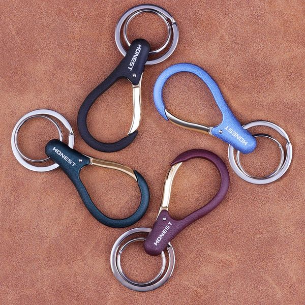 

honest simple men women keychain business high-grade gift for car key ring holder keychains bag pendant lovers gift, Silver