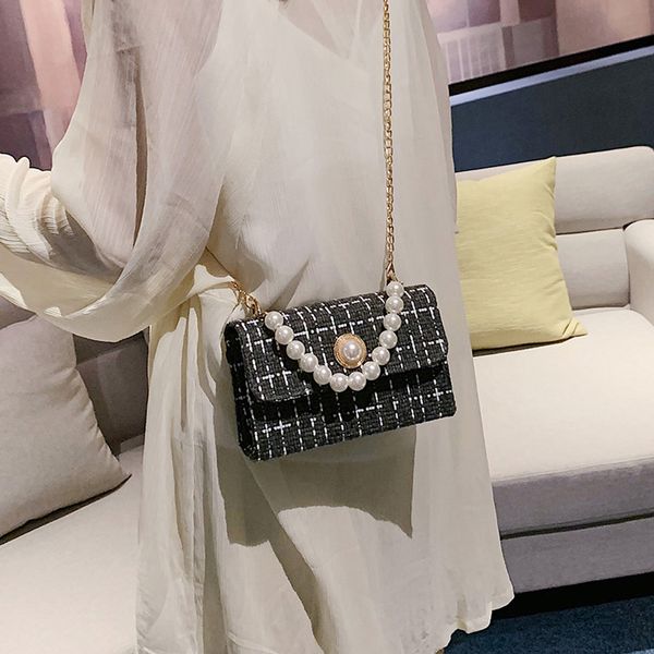 

women pearl solid color buckle shoulder bag exquisite girls original handbag elegant lady sweet fashion messenger bag new #zb