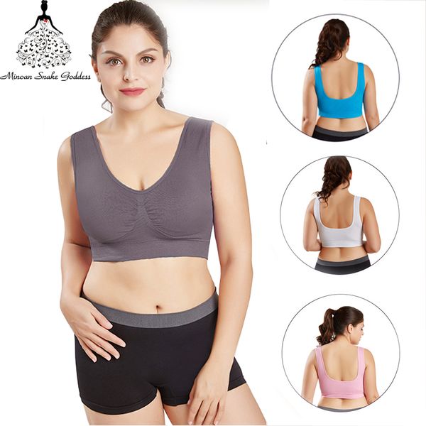 

women bra seamless plus size bras for women wire breathable seamless sports bra push up bralette padded, Red;black