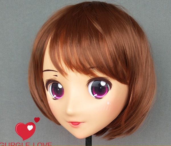 

gl mask 25) real lifesize halloween party bjd baby doll anime mask cosplay kig anime silicone masks cosplay kigurumi cross dressing, Black;red