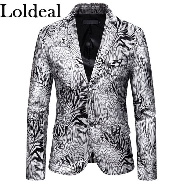 

loldeal men's golden single breasted 2 button sport coat blazers, White;black