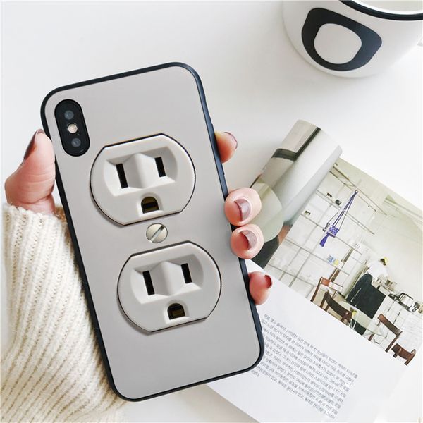 

coque socket smile cover for iphone 11 pro xs max xr case for iphone 8 7 6s plus 5s se 5 case soft silicone cover.