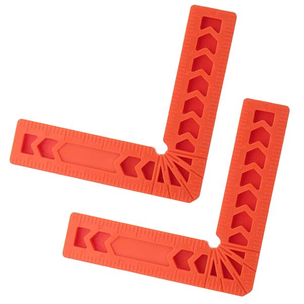 

2x 90 deg l shape square right angle clamps corner clamping ruler plastic 3