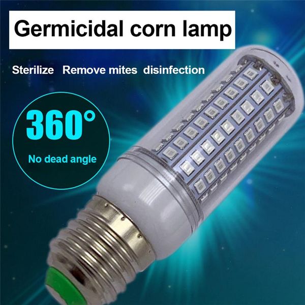 

e27 e14 uv disinfection bulb 220v 110v 112leds 10w corn lamp uvc germicidal lamp for home warehouse supermarket uv light