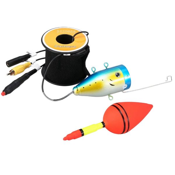 

1200tvl underwater fishing camera 24 leds night vision waterproof fish shape boat ice with 15m cable