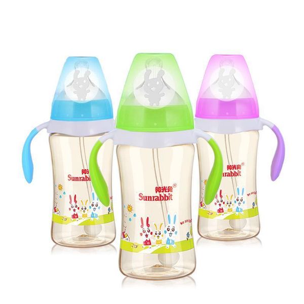 2019 180ml Bpa Free Newborn Infant Wide Mouth Baby Bottle