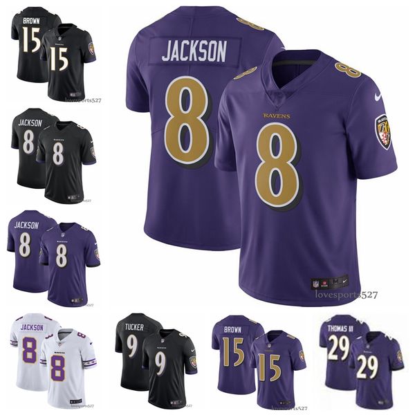 

baltimore ravenjerseys men 8 lamar jackson 9 justin tucker 52 ray lewis 29 earl thomas iii football jerseys, Black;red