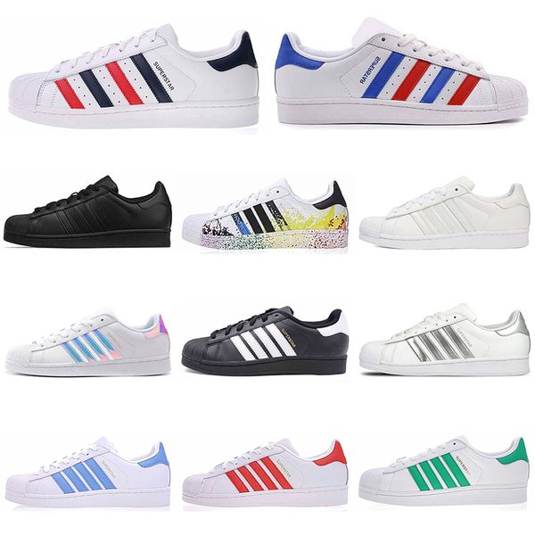 

wholesale superstar casual shoes men women 80s pride platform black white golden superstars flat super star designer mens trainers sneakers