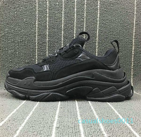 

new fashion paris triple-s shoes low platform sneakers triple s mens casual women casual sports trainers chaussures 36-45 c11, Black