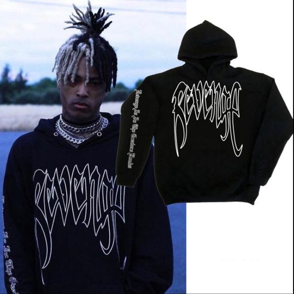 

Fashion Brand Mens Womens Designer Hoodies Hip Hop Palm Print REVENGE XXXTentacion Sweatshirts Hooded Streetwear Tops Mens Black Hoodies
