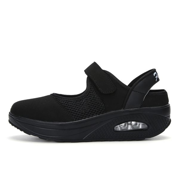 

new light flats shoes women air cushion nurse casual shoes zapatilla mujer sneakers women platform outdoor walking, Black