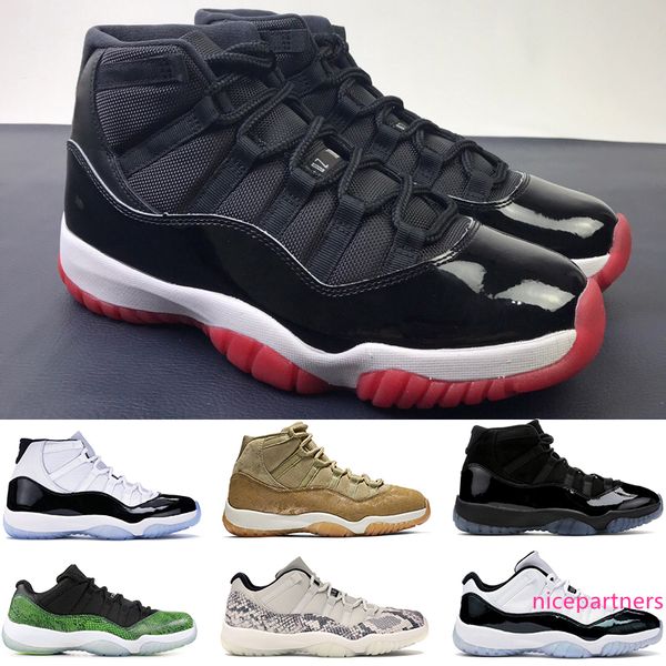 

mens jumpman 11 11s basketball shoes bred cap and gown concord 45 nightshade snake light bone luxury dsigner men women shoes