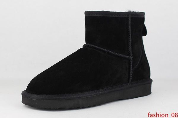 

australian women snow boots 100% genuine cowhide leather ankle boots warm winter boots woman shoe