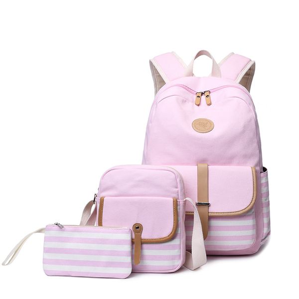 

new preppy stylish canvas printing backpack women school bags for teenage girls cute black set travel backpacks female bagpack