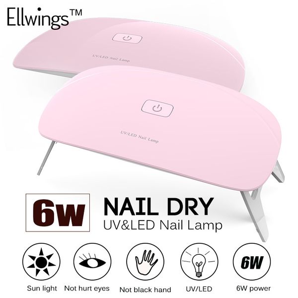 

bukaki mini 6w usb 45s/60s timer nail lamp portable gel polish light uv nail dryer gel varnish curing machine tools