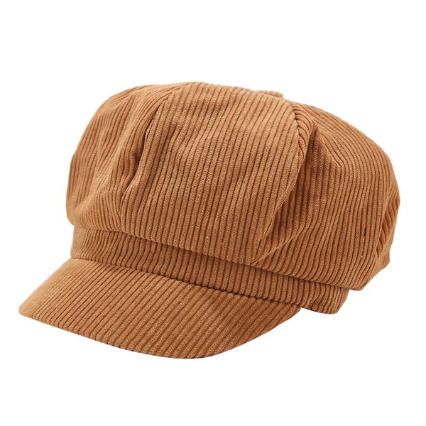 

selling women vintage corduroy cap leisure england style retro octagonal hat for ladies painter winter -b5, Blue;gray