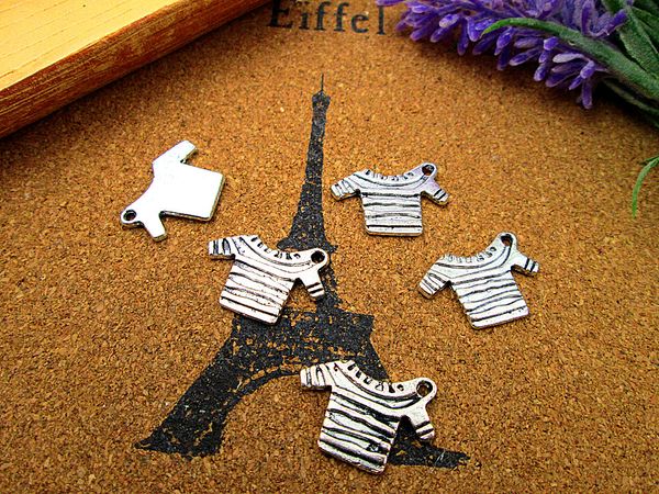 

45pcs coat charms silver tone coat charms pendants 23x17mm, Bronze;silver