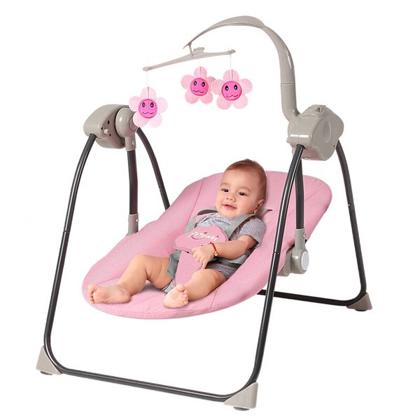 

936 infant electric rocking chair infant bed baby cradle coax baby useful product music to sleep rocking chair cherry